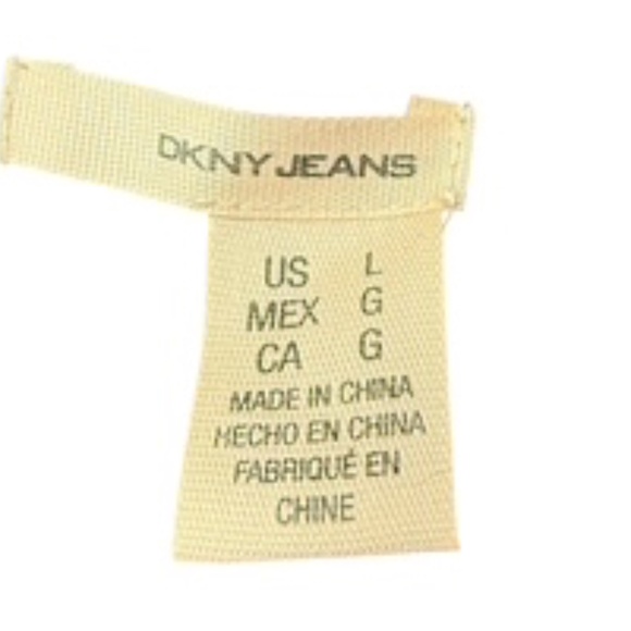 DKNY Jeans Long Tunic Cowl Neck Charcoal Gray Slight Hi/Lo Hem Sweater Size L - Picture 6 of 7